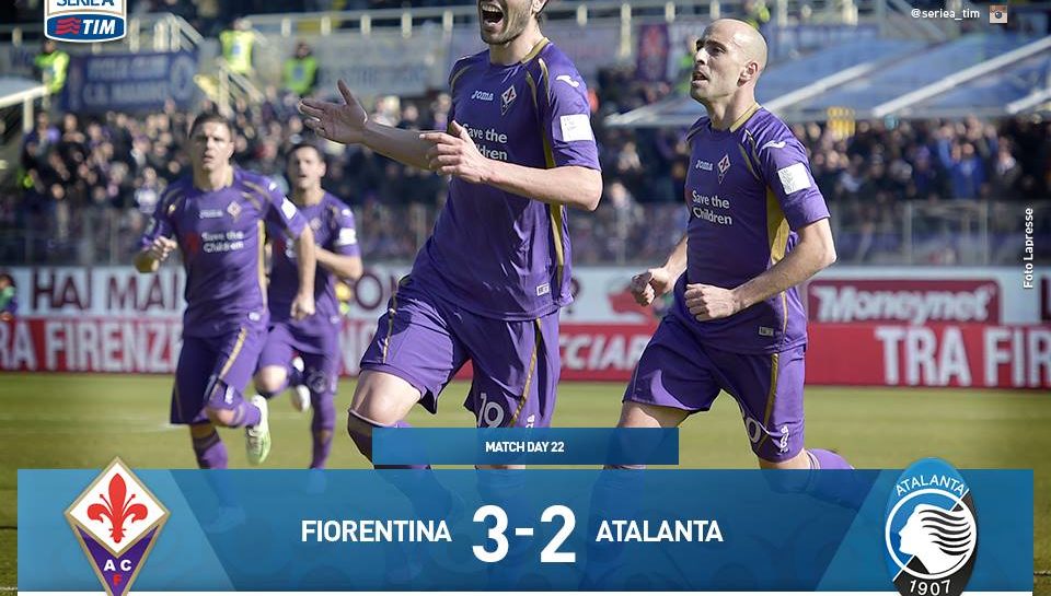 Una bella Atalanta viene punita al fotofinish dalla Fiorentina