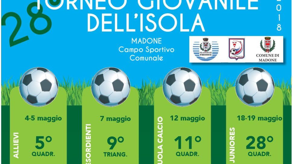 Al via a Madone il 28° Torneo Giovanile dell’Isola