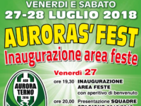 Auroras’ Fest venerdì 27 e sabato 28 luglio. In programma la presentazione delle squadre dell’Aurora Terno