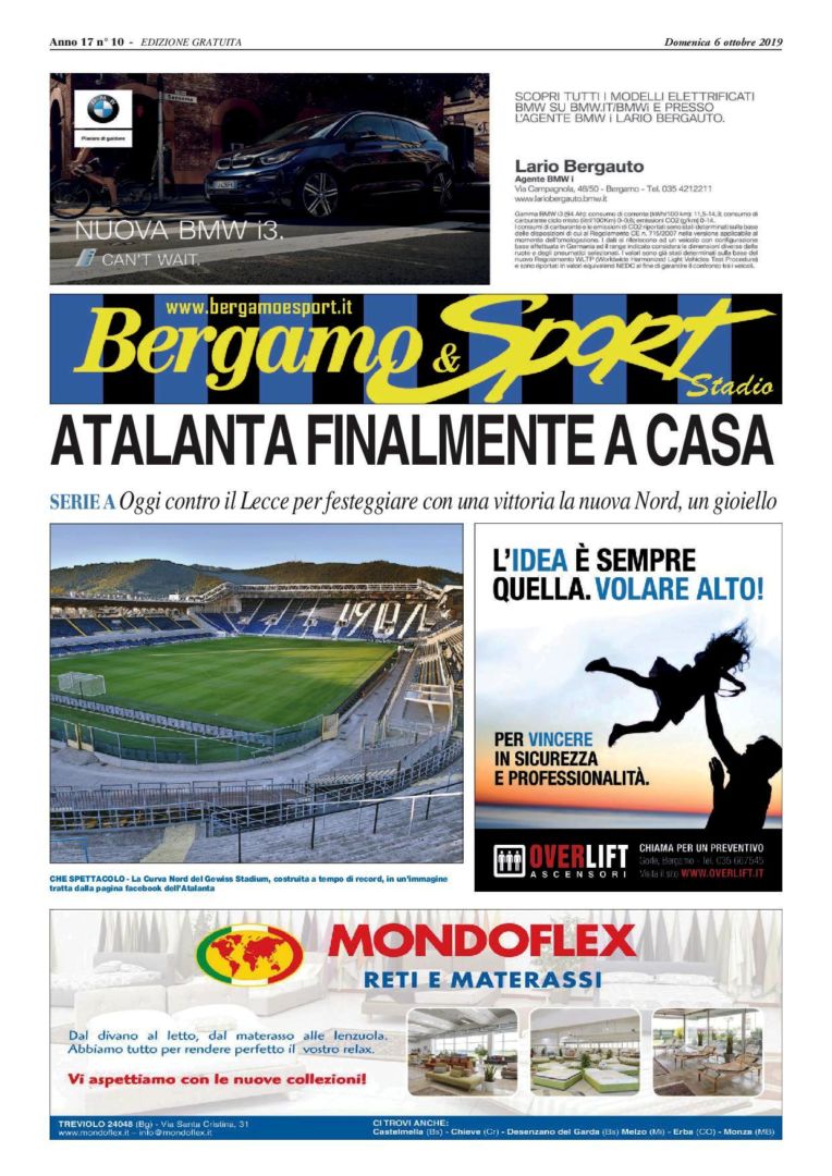 Atalanta Lecce Bergamo&Sport stadio