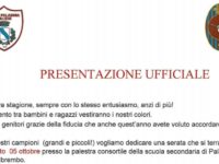 Paladina e Accademia Calcio, la presentazione di tutte le squadre sabato 5 ottobre nella palestra consortile