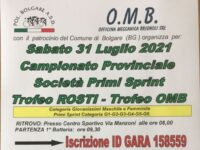 Sabato 31 luglio a Bolgare il Campionato Provinciale Società Primi Sprint