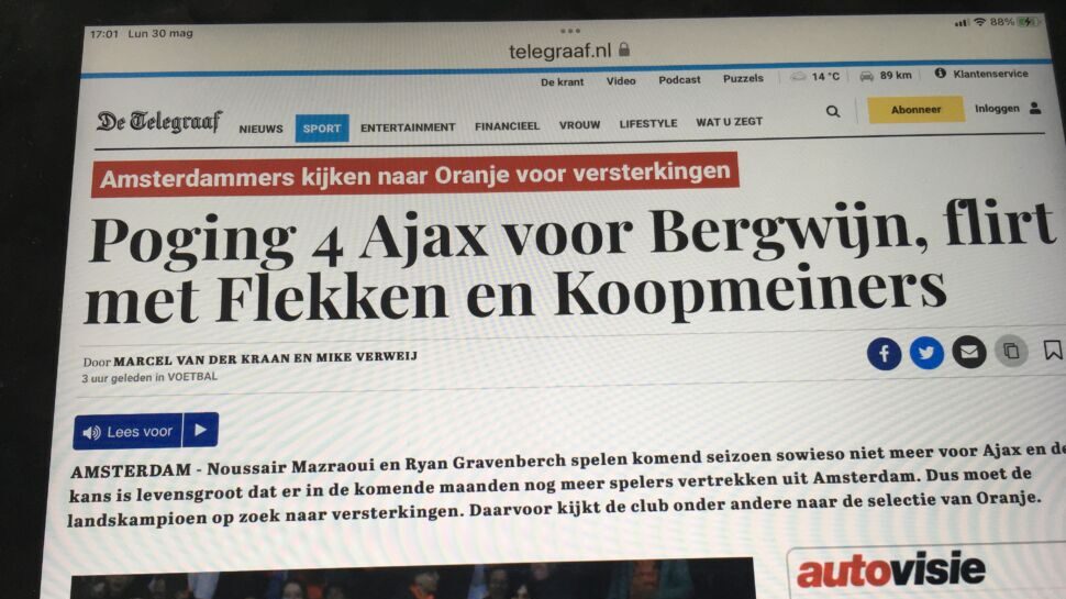 Tentazione Ajax per Teun Koopmeiners?