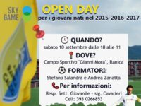 A Ranica sabato 10 settembre open day per nati nel 2015-16-17