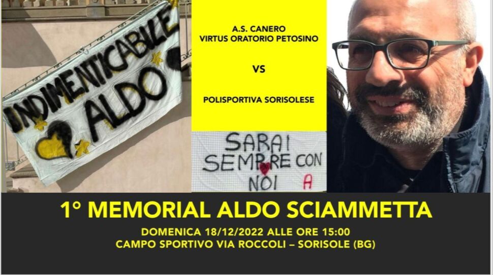 Domenica 18 dicembre a Sorisole il Memorial Aldo Sciammetta