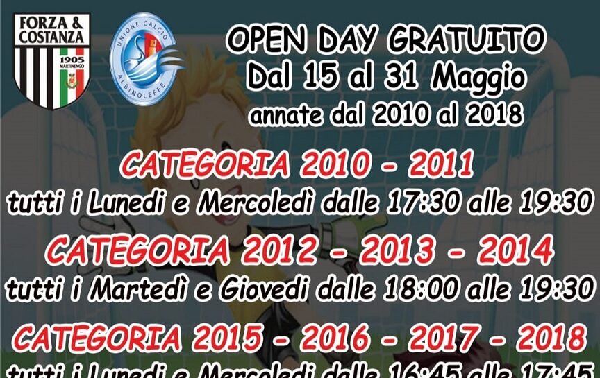 Forza e Costanza, ecco l’open day gratuito fino al 31 maggio