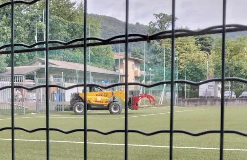 Proseguono i lavori per il nuovo campo del Monterosso