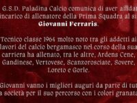 Ora è ufficiale: Ferraris nuovo allenatore del Paladina