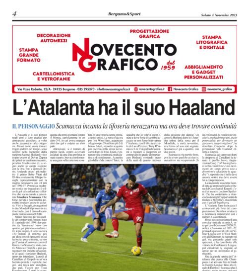 Atalanta-Inter leggi qui gratuitamente il Bergamo & sport stadio