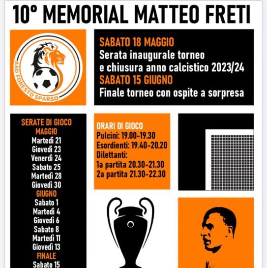 Al via il 10° memorial Matteo Freti