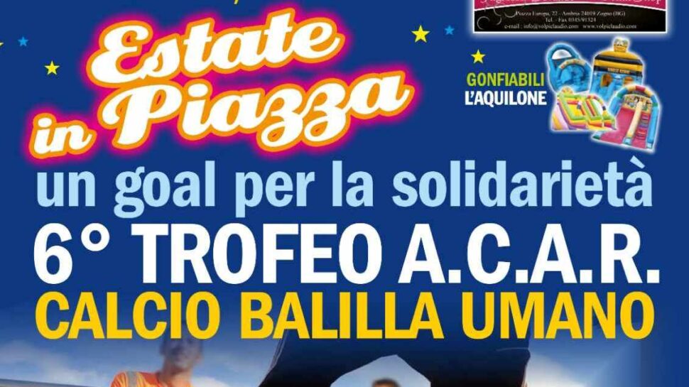 Ad Almenno San Bartolomeo torna il calcio balilla umano. Un bel modo per divertirsi e fare del bene