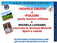 Michela Lussana guida tecnica di Scuola Calcio e Pulcini dell’Albano. Iscrizioni in sede
