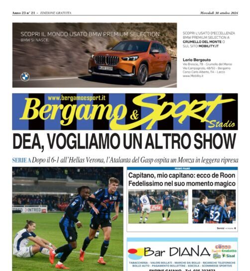 Atalanta-Monza leggi qui gratuitamente il Bergamo & Sport stadio