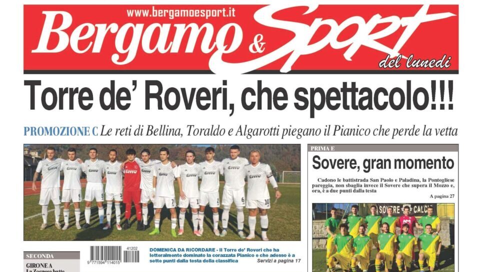 Bg & Sport in edicola: Torre de’ Roveri, Sovere, Zognese, Brignanese e ciclismo giovanile bergamasco in primo piano