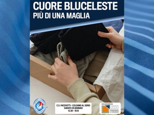 Cuore Bluceleste a Cologno sabato: la raccolta solidale di abiti