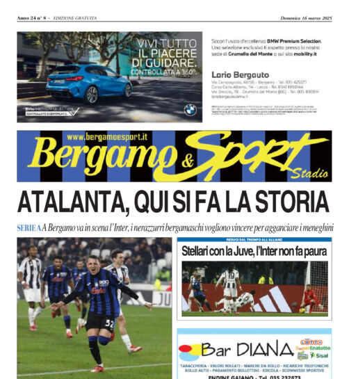 Atalanta-Inter leggi qui gratis il Bergamo & Sport stadio